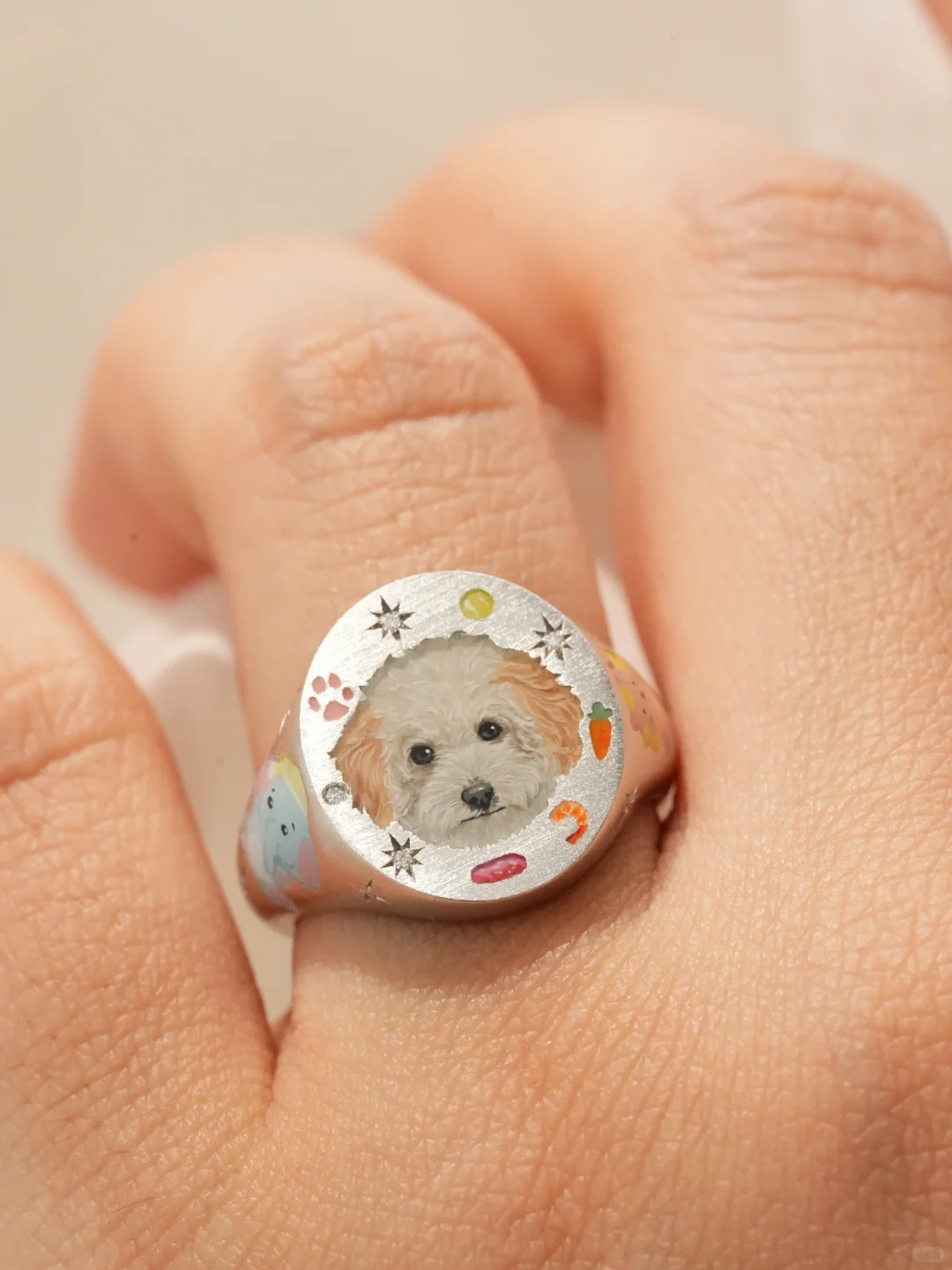 Custom Pet Portrait Ring 260617.13 - view 1