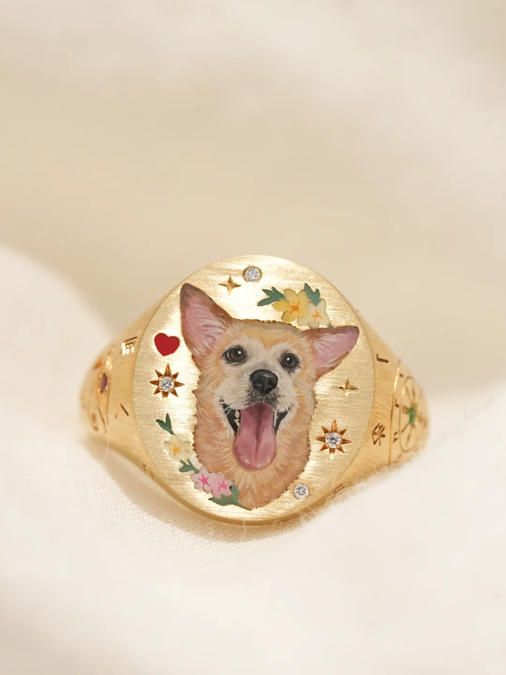 Custom Pet Portrait Ring 260617.5 - view 1