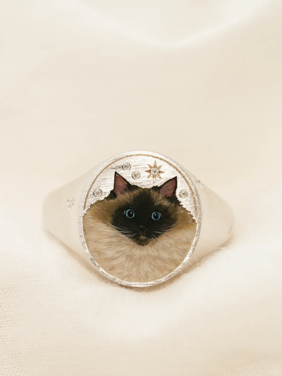 Custom Pet Portrait Ring 260617.2 - view 1