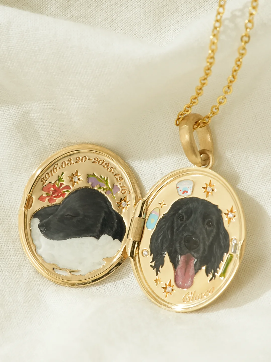 Double Dog Memory Pet Locket image 1