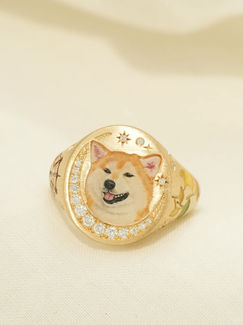 Custom Pet Portrait Ring 260617.6 - view 1
