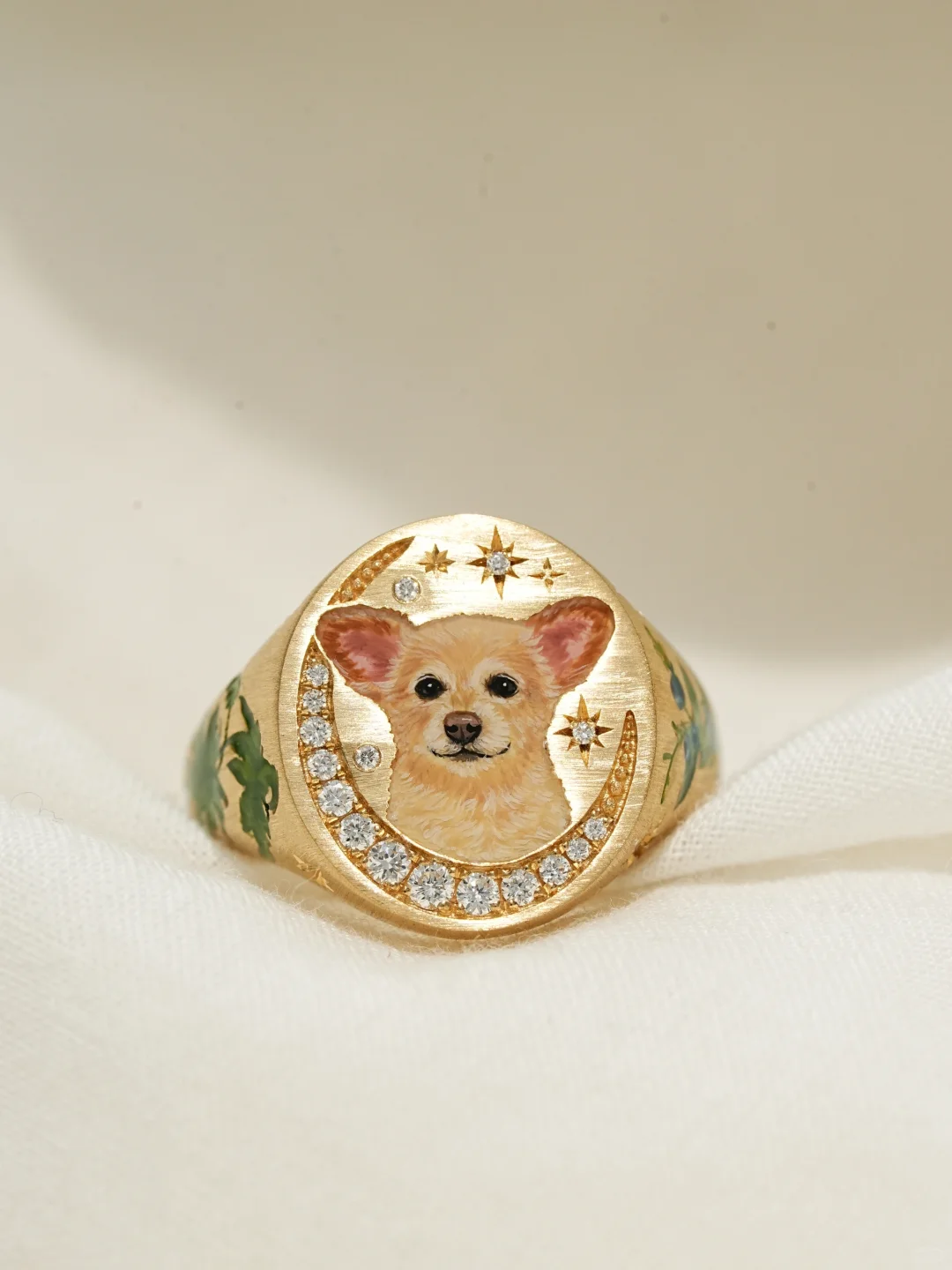 Custom Pet Portrait Ring 260617.10 - view 1