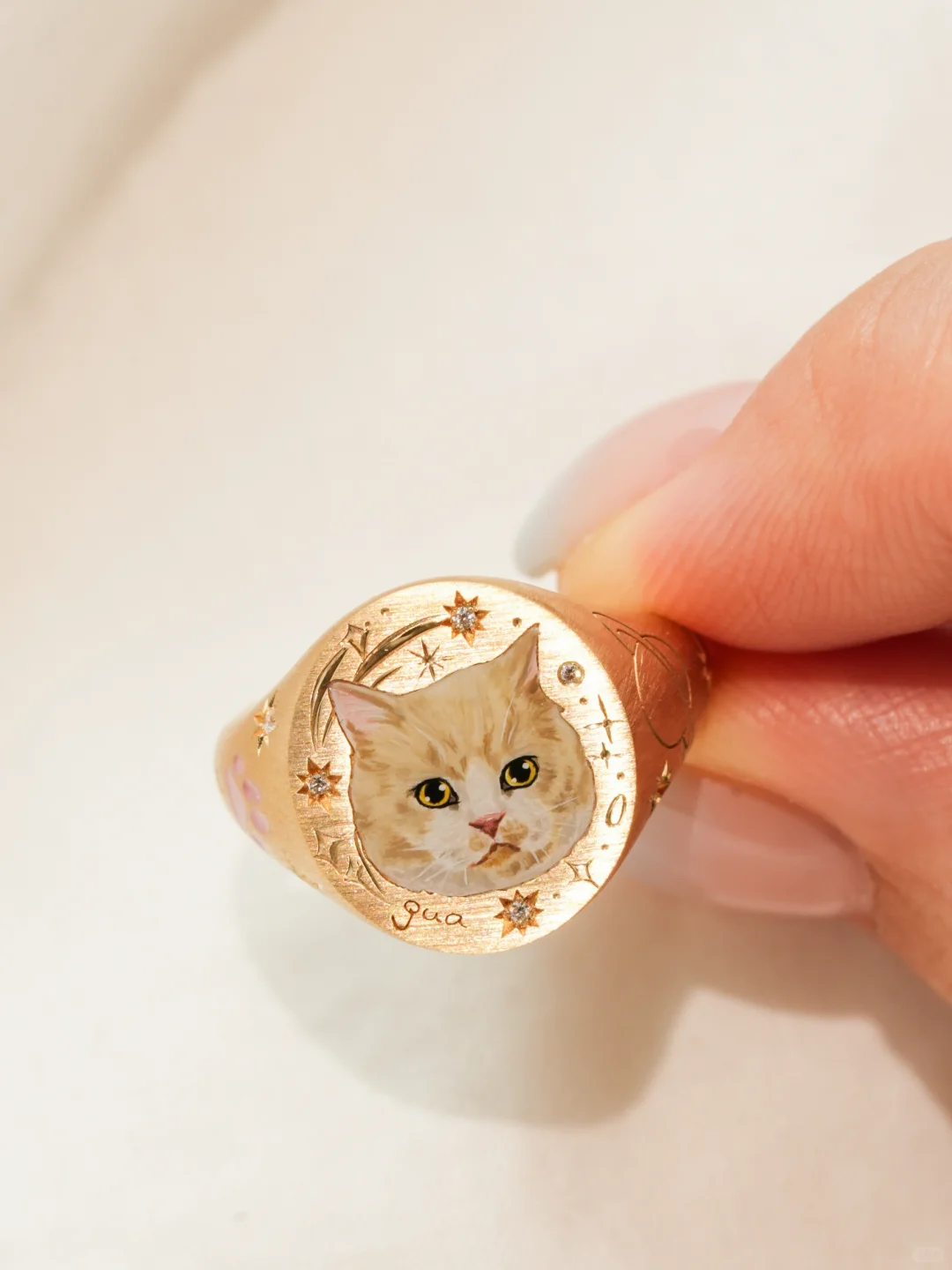 Custom Pet Portrait Ring 260617.17 - view 1
