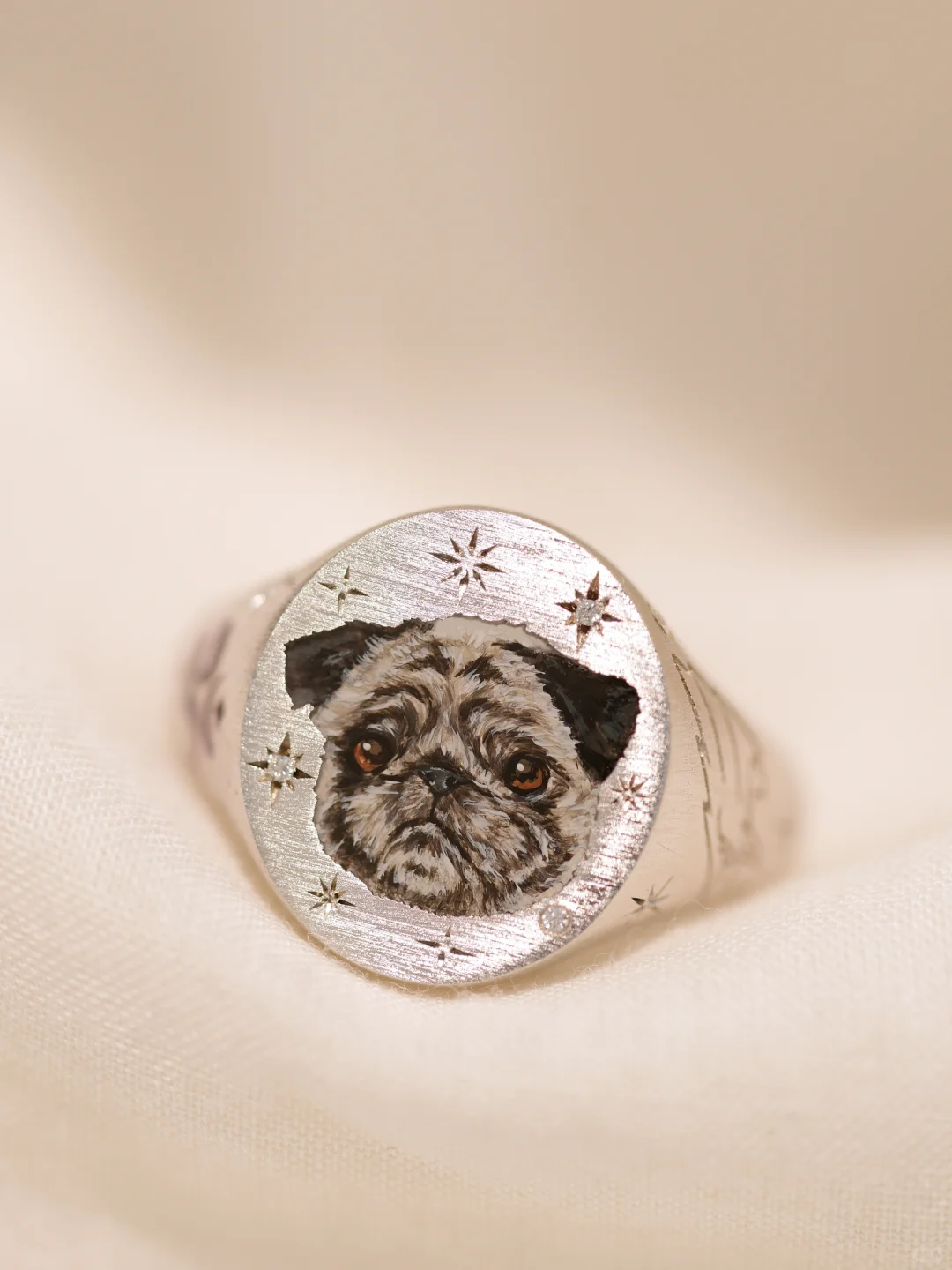 Custom Pet Portrait Ring 260617.16 - view 1