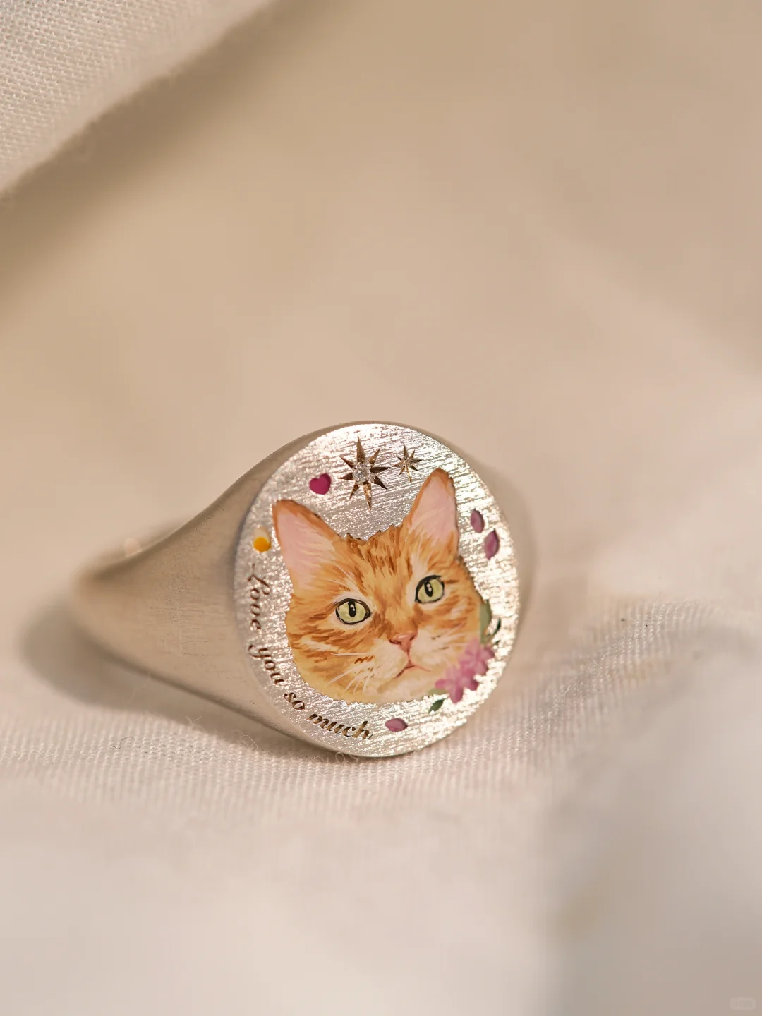 Custom Pet Portrait Ring 260617.1 - view 1