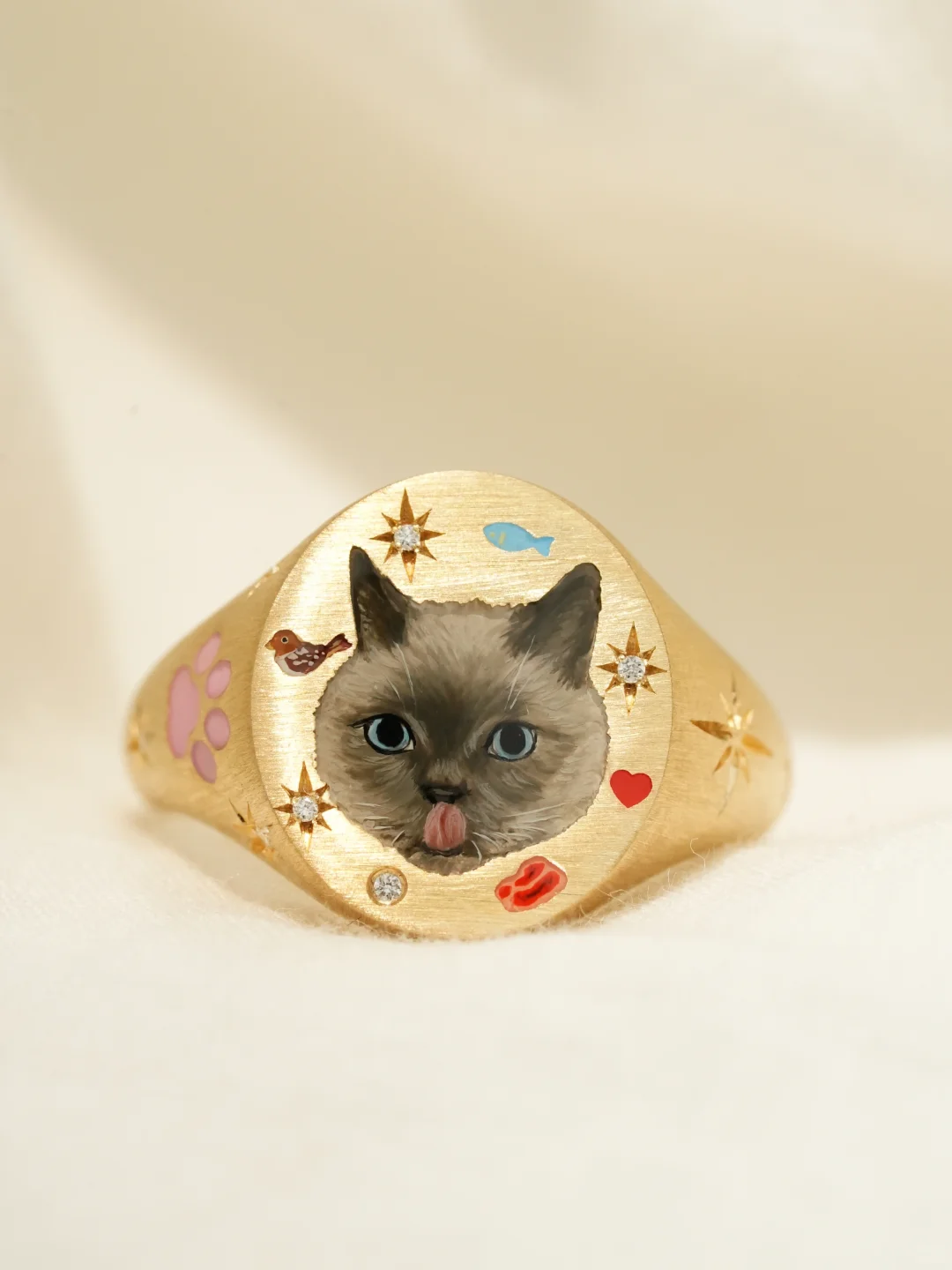 Custom Pet Portrait Ring 260617.14 - view 1