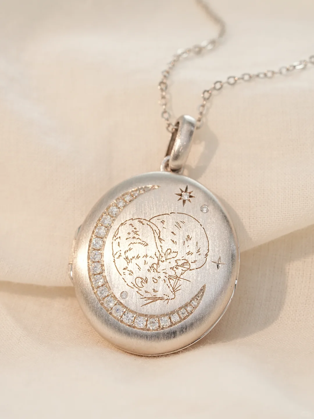 Double Portrait Pet Memory Locket image 2