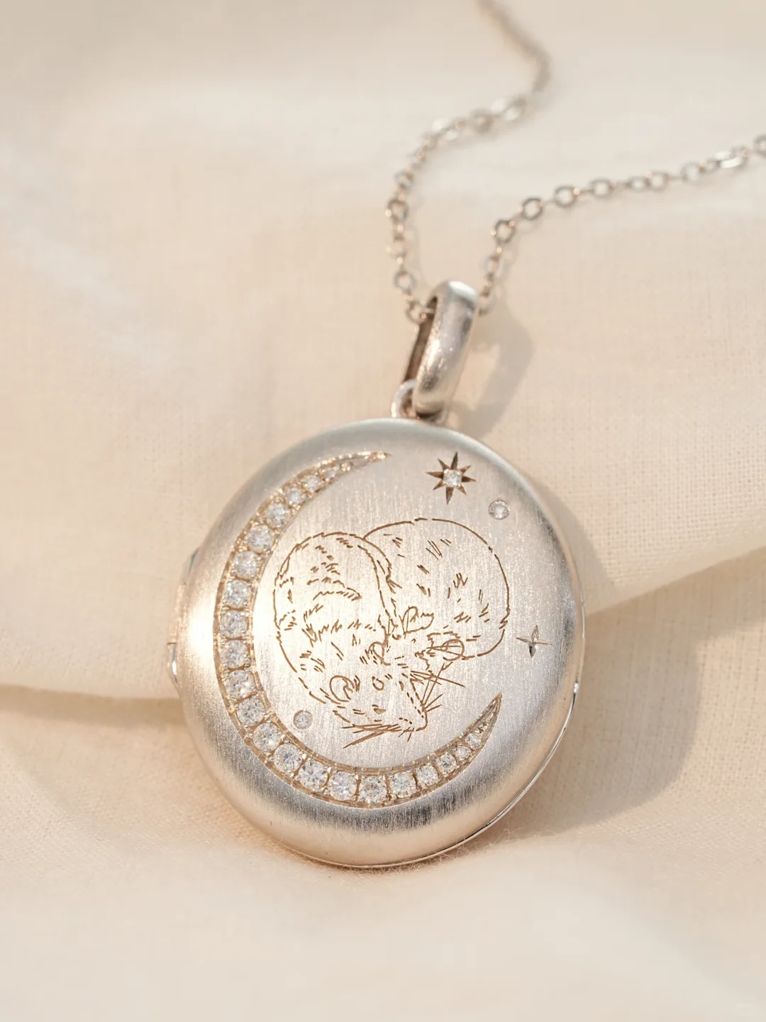 Double Portrait Pet Memory Locket image 2
