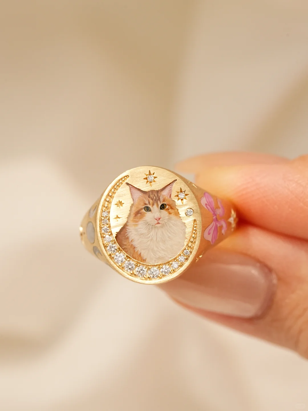 Custom Pet Portrait Ring 260617.3 - view 2
