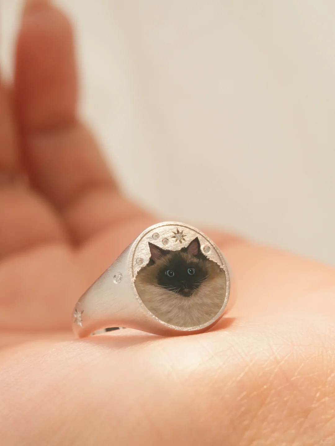 Custom Pet Portrait Ring 260617.2 - view 2