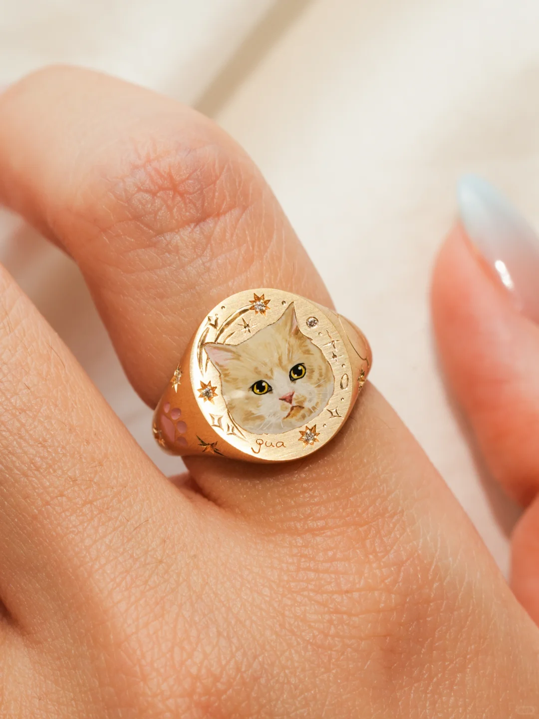 Custom Pet Portrait Ring 260617.17 - view 2