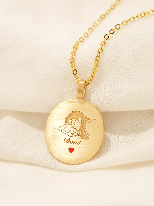 Blossom Cat Pet Portrait Pendant image 2