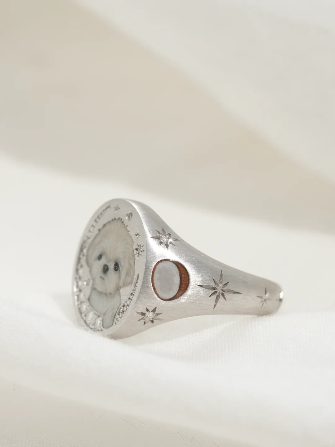 Custom Pet Portrait Ring 260617.7 - view 2