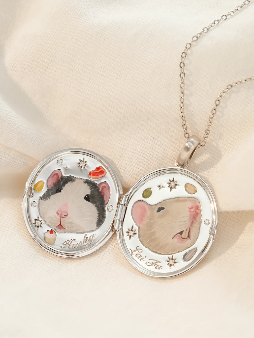 Double Portrait Pet Memory Locket image 3