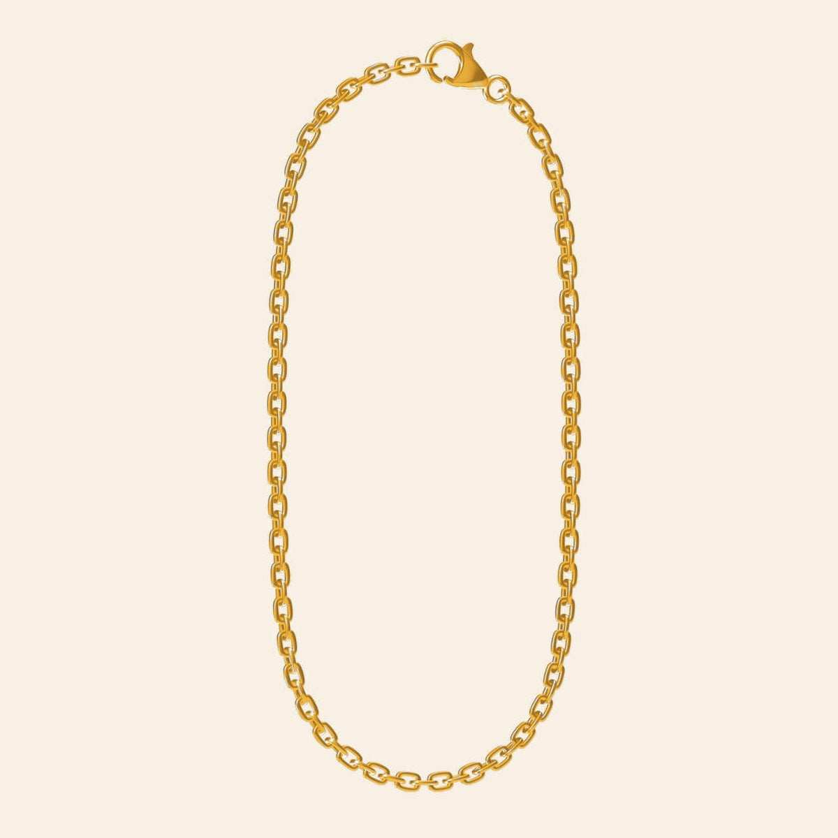 Cross-Shaped Flower Chain — 24K Gold Full chain