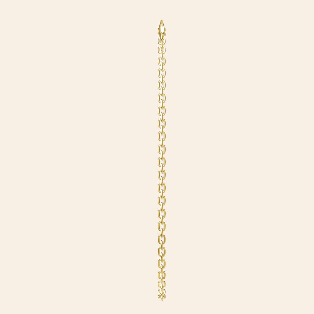Cross-Shaped Flower Chain — 14K Gold Link detail