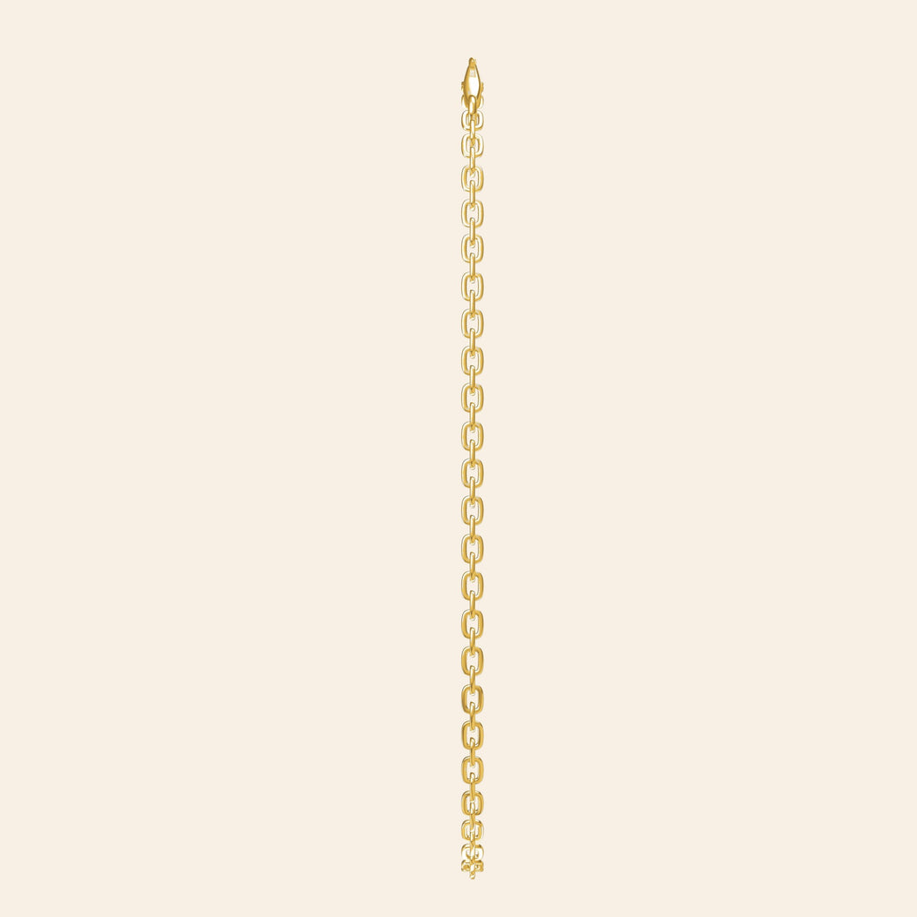 Cross-Shaped Flower Chain — 18K Gold Link detail