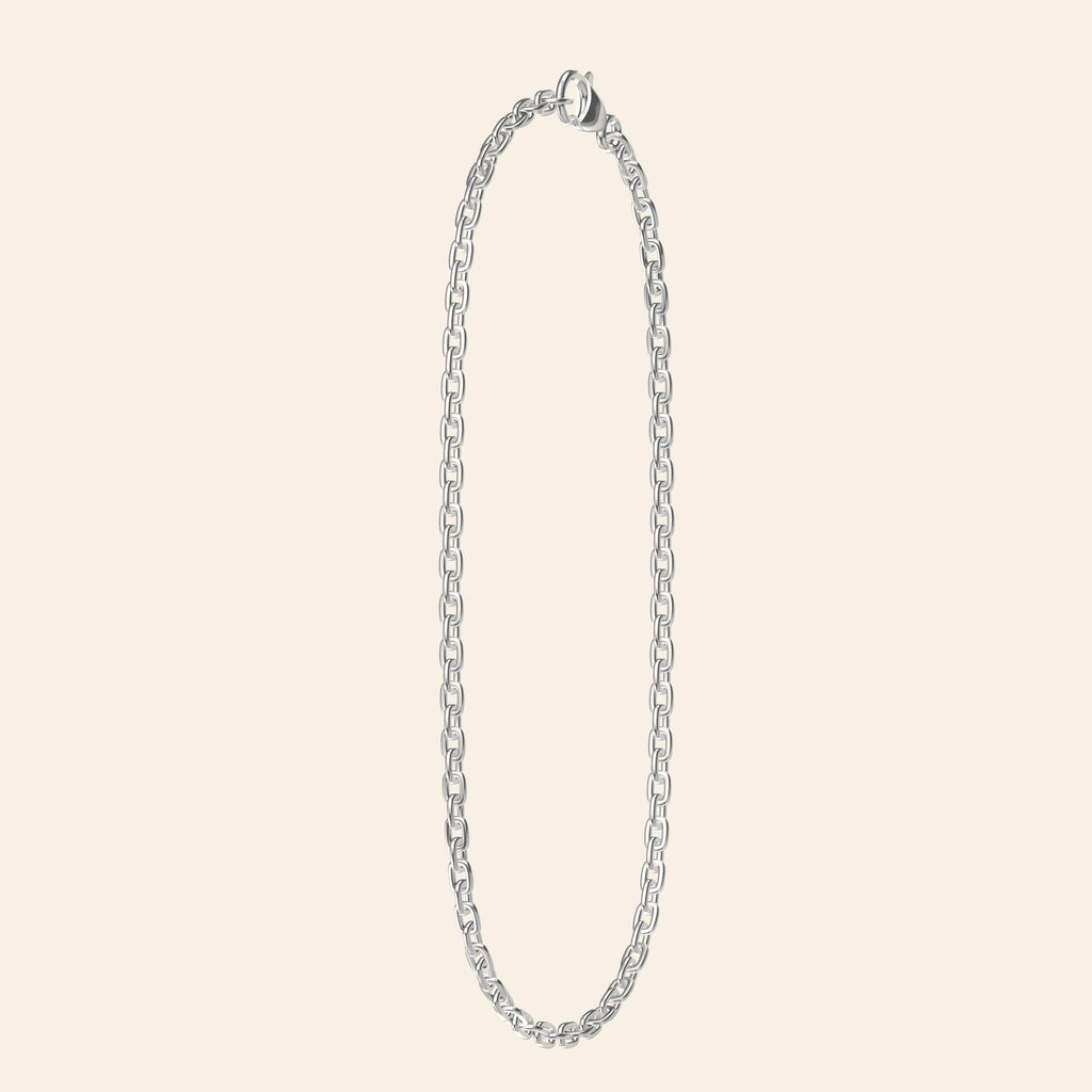 Cross-Shaped Flower Chain — Silver Side profile