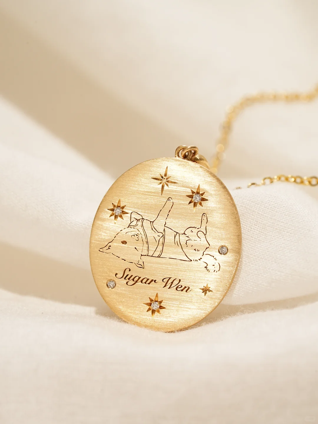 Starlight Pet Portrait Pendant - view 2