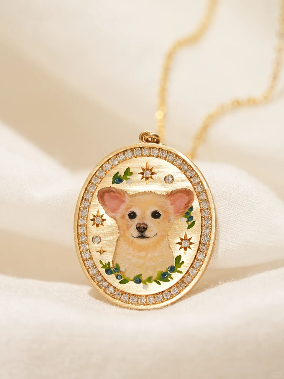 Starlight Pet Portrait Pendant - view 1